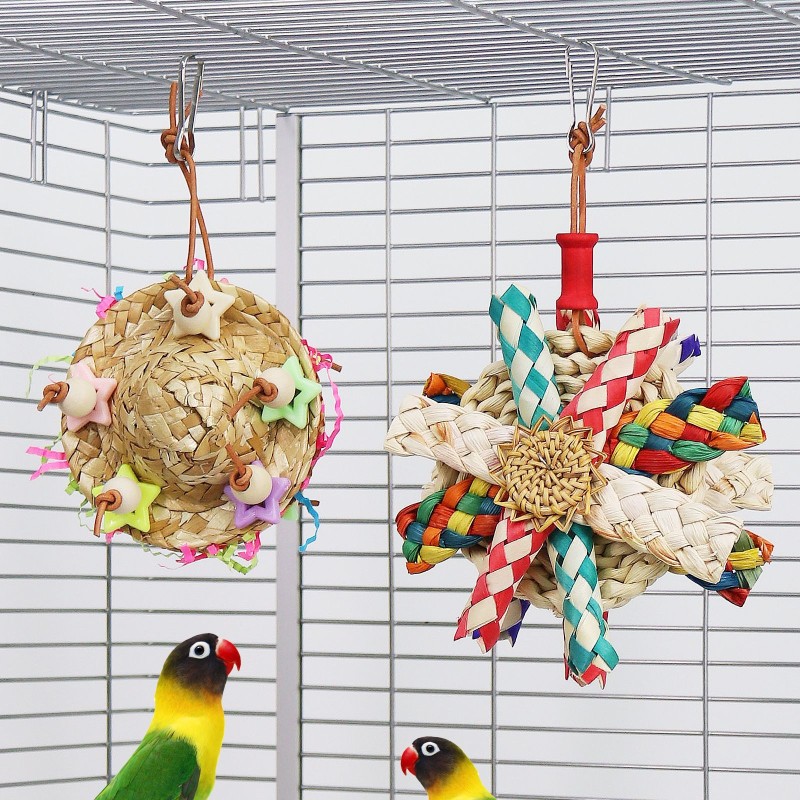 Parrot Swing Supplier - Wood Nylon Climbing Ring Plush