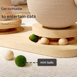 Cat Turntable Supplier - Solid Wood Scratching Column Climbing