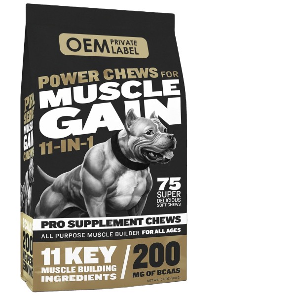 Dog Muscle Supplement Factory - OEM High Protein Power Chews