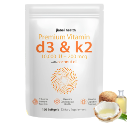 Vitamin D3 K2 Factory - OEM Coconut Oil Complex Softgels