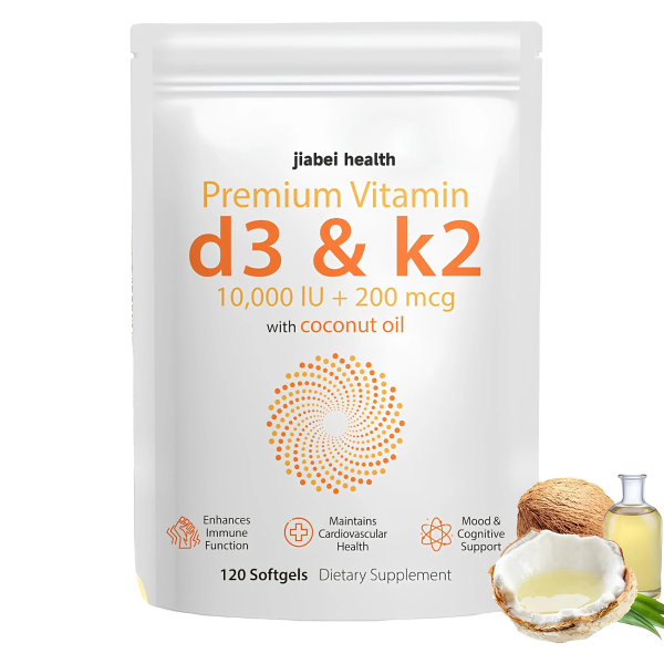 Vitamin D3 K2 Factory - OEM Coconut Oil Complex Softgels