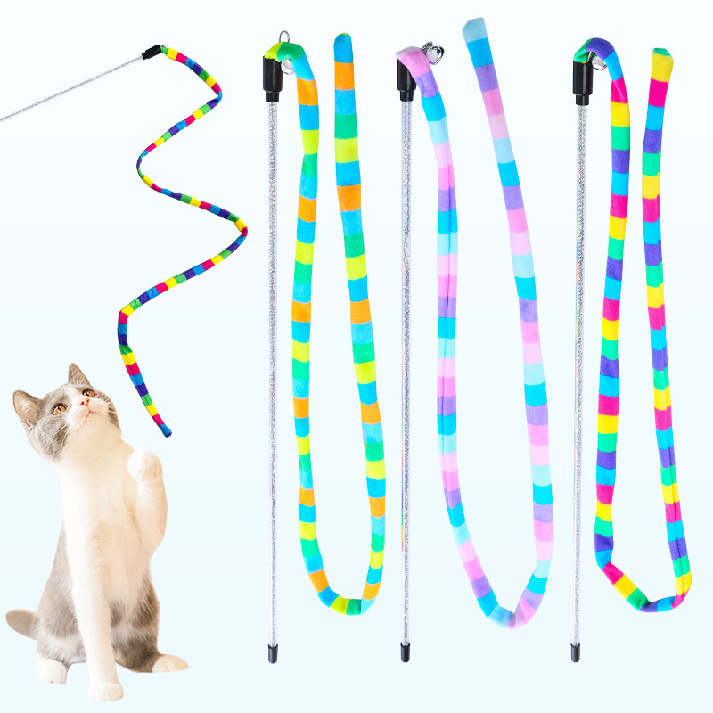 Cat Chew Toys Manufacturer - Rainbow Cloth Strips Durable Chew Custom