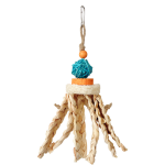 Parrot Toys Factory - Wood Rattan Balls Loofah Skewers Custom OEM