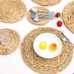 餐垫厂家-天然水葫芦编织耐热可定制