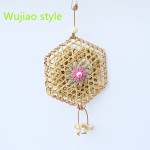 Parrot Toys Supplier - Bamboo Foraging Cage with Palm Leaves Custom Design