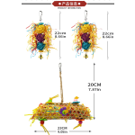 Bird Chew Toys Manufacturer - Rattan Ball 3 Pack Colorful Custom