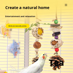 Parrot Toys Factory - Rattan Ball Pinecone Chew Toy Custom Design