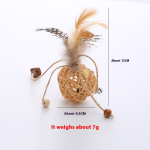 Cat Chew Toy Factory - Rattan Ball Bell with Catnip Custom Design