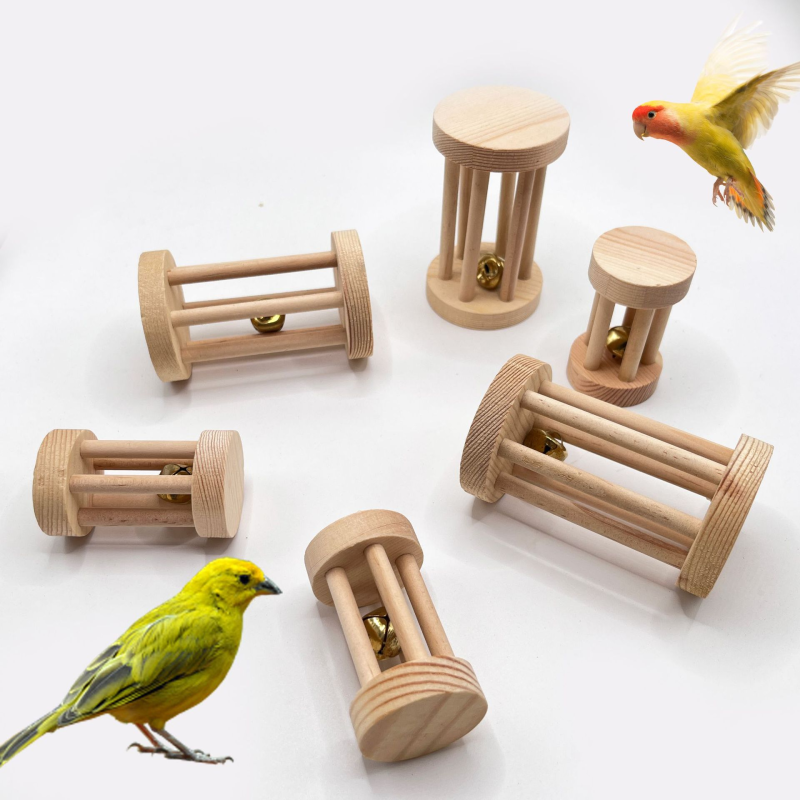 Pet Toy Manufacturer - Wood Flower Drum Interactive for Small Pets Custom