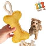 Dog Toy Manufacturer - Cotton Rope Loofah Squeaky Bone Custom