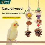 Parrot Toys Factory - Rattan Ball Pinecone Chew Toy Custom Design