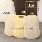 Natural Loofah Supplier - Oval Body Scrubber 4x6 Custom Logo