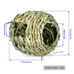 Pet Chew Snacks Manufacturer - Hand Woven Grass Feeder for Hamsters Custom