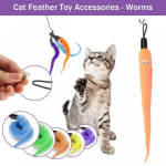 Cat Teaser Wand Supplier - Replaceable Feather Extendable Rod Custom