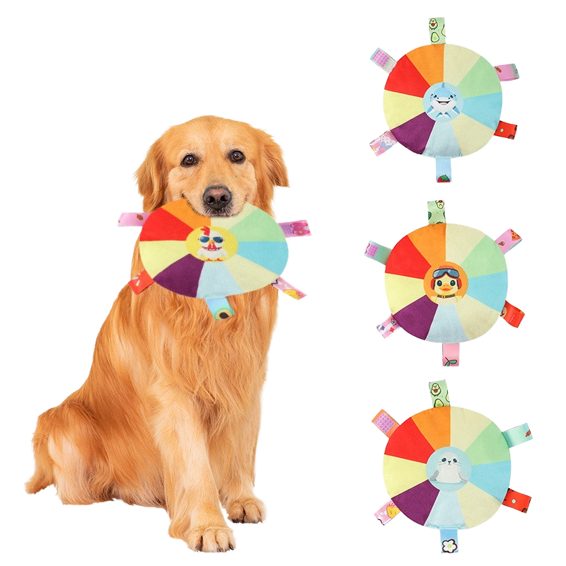 Dog Disc Toy Supplier - Plush Sound Leather Bite Resistant Custom OEM