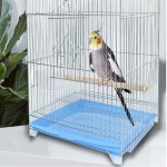 Bird Cage Manufacturer - Plastic Steel Parrot Cage with Carrier Custom