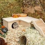 Pet Nest Supplier - Wooden House for Hamsters Animal Pattern Custom