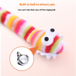 Pet Toy Manufacturer - Rainbow Snake Stuffed Bell Funny Stick Custom