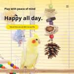 Parrot Toys Factory - Rattan Ball Pinecone Chew Toy Custom Design