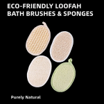 Bath Brush Supplier - Biodegradable Natural Loofah Oval Custom