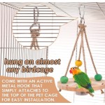 Bird Toys Supplier - Wooden Swing with Feeder Cup Stand Custom Design