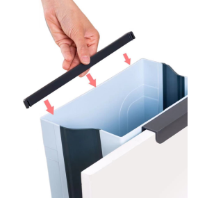 垃圾桶厂家-壁挂式方形塑料可折叠