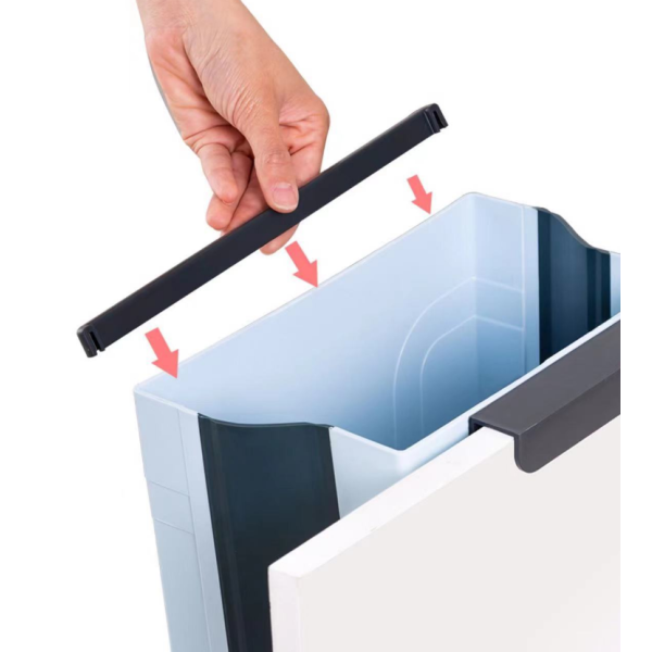 垃圾桶厂家-壁挂式方形塑料可折叠