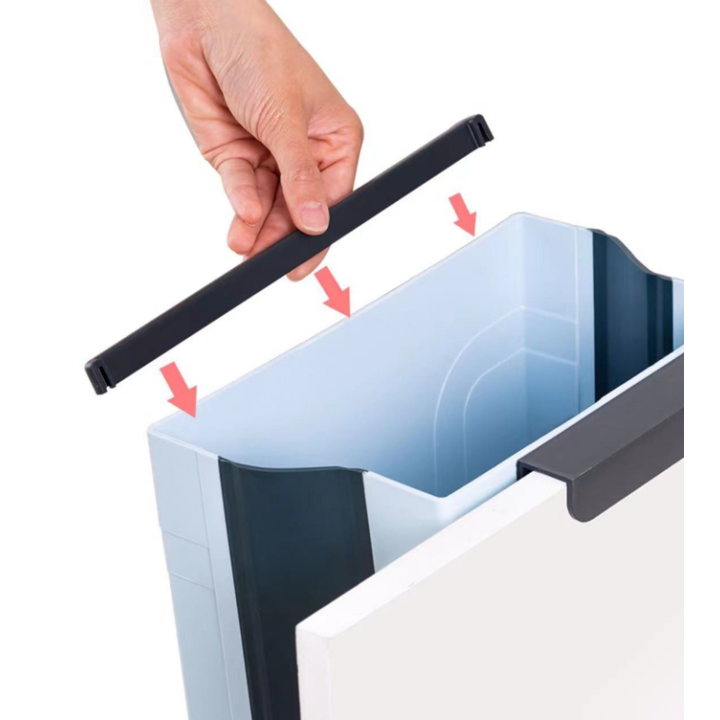 垃圾桶厂家-壁挂式方形塑料可折叠