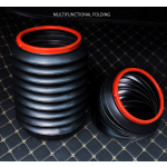 车载垃圾桶厂家-立式圆形塑料可折叠