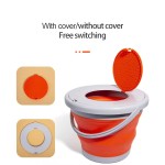 折叠桶厂家-10L圆形硅胶水桶