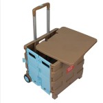 折叠容器厂家-20L可堆叠露营箱带轮