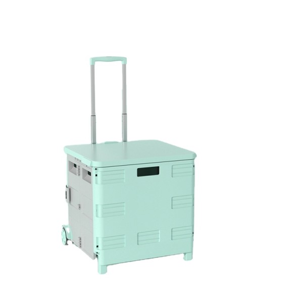 Shopping Trolley Supplier - 55L Foldable Rolling Cart Portable