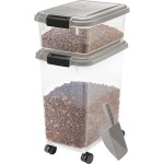 Pet Food Container Factory - Portable with Measuring Cup Handle