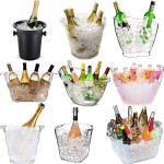 LED冰桶厂家-金色长方形亚克力发光