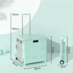 折叠容器厂家-20L可堆叠露营箱带轮