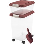 Pet Food Storage Supplier - 45Qt Blue Airtight Container with Scoop