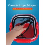 钓鱼箱厂家-方形EVA活鱼桶带网