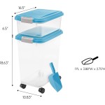 Pet Food Storage Supplier - 45Qt Blue Airtight Container with Scoop