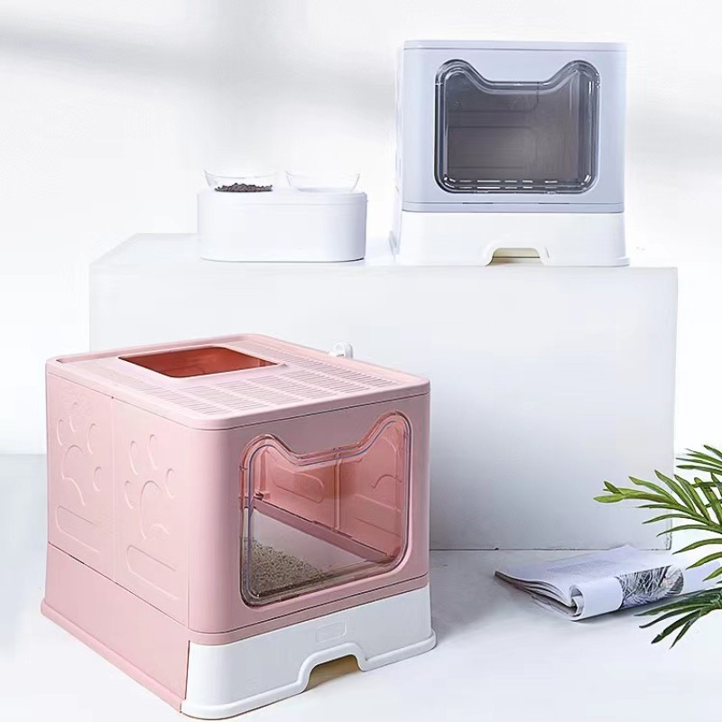 猫砂盆厂家-全封闭防溅抽屉式