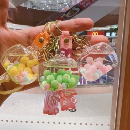 Flow Sand Keychain Manufacturer - Cartoon Yayli Oil Bottle Pendant