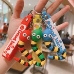 Rainbow Snake Keychain Supplier - PVC Plastic Soft Glue Doll