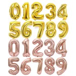 Foil Balloons Supplier - 16 Inch Gold Number Silver Birthday Party