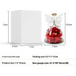 Glass Rose Ornament Supplier - Handmade LED Eternal Flower Gift Box
