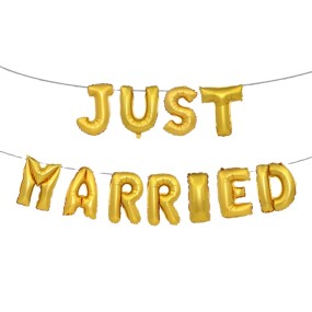 Wedding Balloon Supplier - Just Married Letter Balloon Set