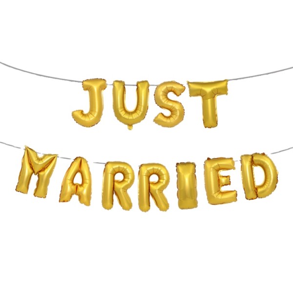 Wedding Balloon Supplier - Just Married Letter Balloon Set