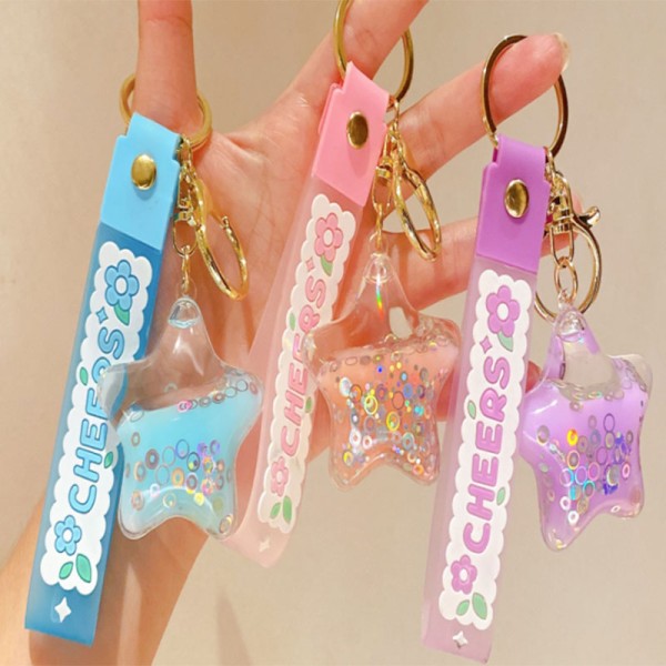 Five-pointed Star Keychain Factory - Acrylic Cartoon Oil Key Pendant