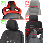 Racing Seat Headrest Manufacturer - Premium PVC Insert Neutral Design