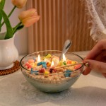 Scented Candle Supplier - Oatmeal Circle Soy Wax Cereal Bowl