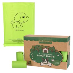 Pet Poop Bag Factory - Corn Starch Green Extra Thick Leak Proof
