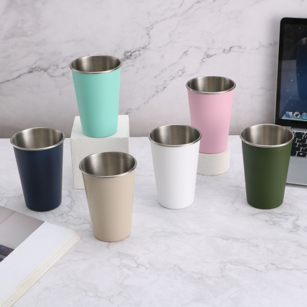 Stainless Steel Cup Factory - Custom Logo 16oz Kid-Friendly Pint